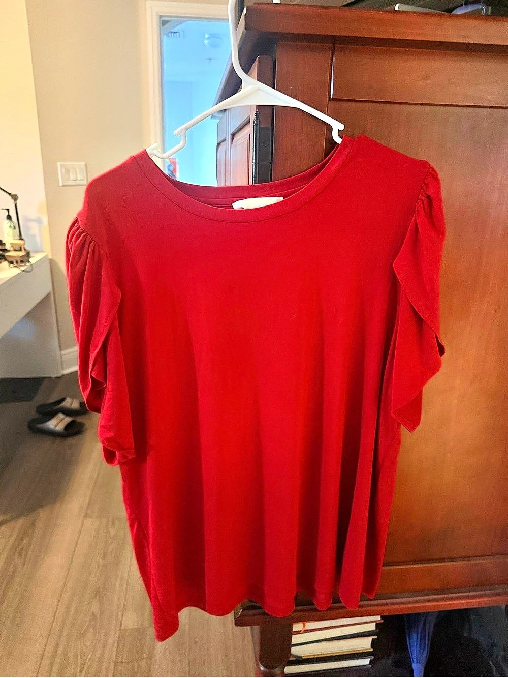 Michael Kors Red Short Sleeve Top Like New
